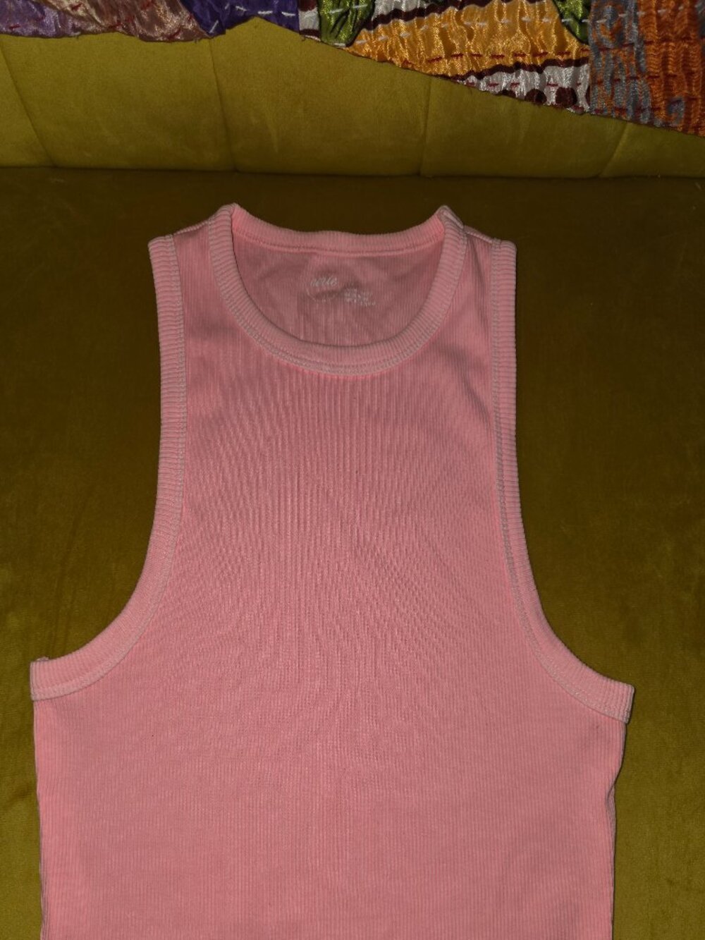 Aerie light pink ribbed racer back tank